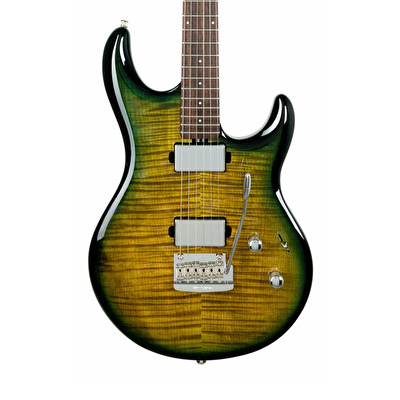 Music Man Luke 4 HH Figured Roasted Akçaağaç Sap Gülağacı Klavye Gator Burst Elektro Gitar